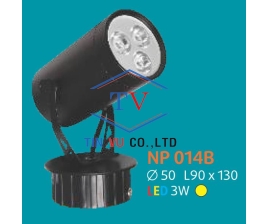 Đèn chiếu điểm Ø50*L90*130 - led 3W - ánh sáng vàng - vỏ đen