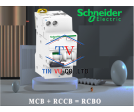 RCBO Schneider Electric 2P 40A – 30mA Easy9 1P+N 4.5kA EZ9D34640 Cầu Dao Chống Giật 