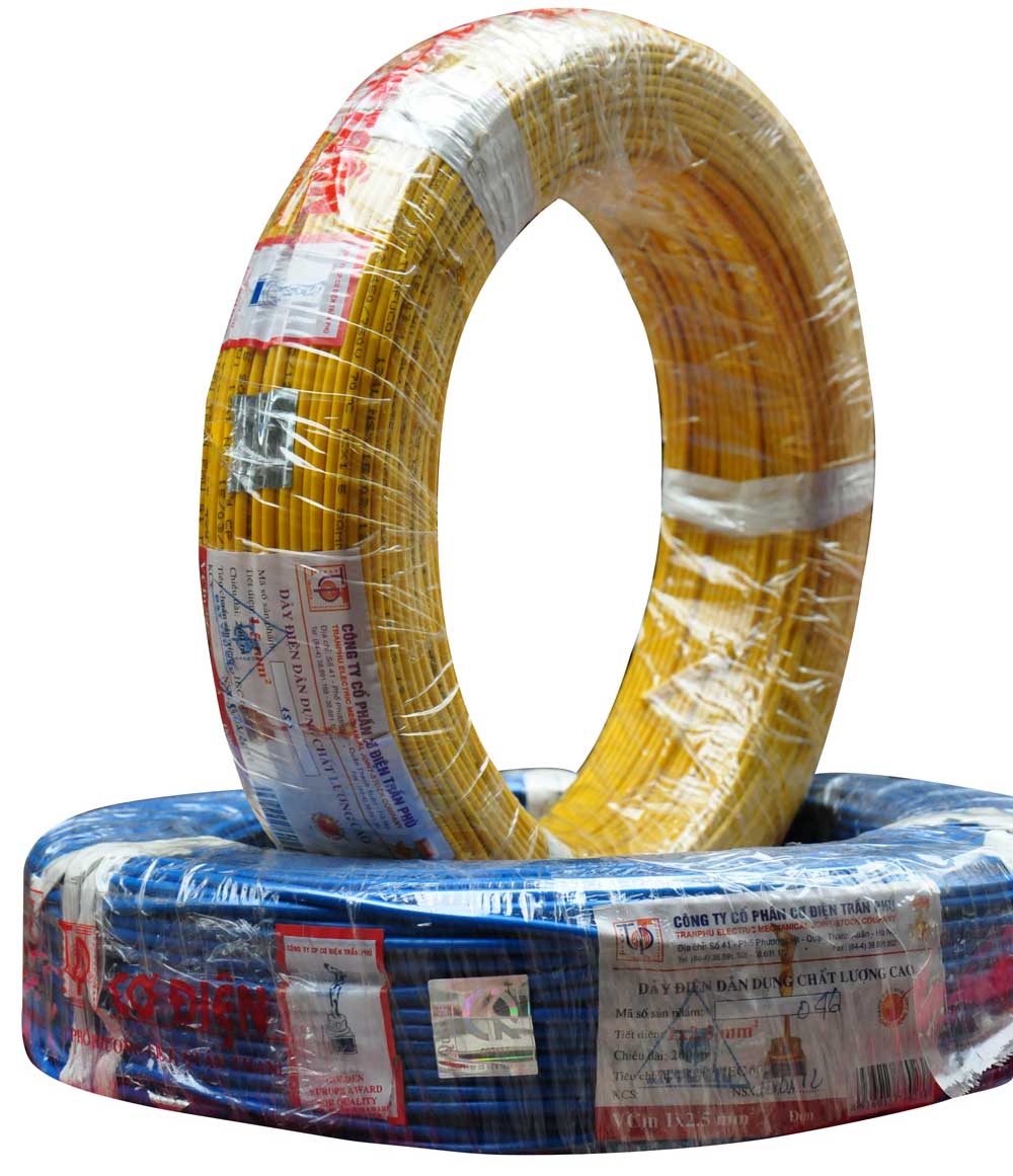 "Dây điện Trần Phú, dây đơn mềm VCm 1x4.0 "