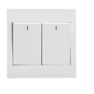 Công tắc đôi 1 chiều 10A WXEL121 Hager