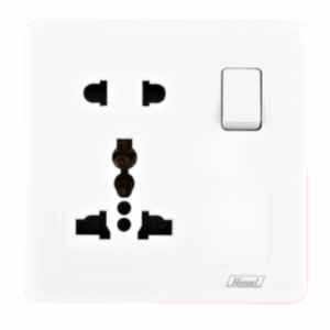 Ổ CẮM ĐÔI 5 CHẤU CÓ CÔNG TẮC HIMEL HWDP5PSS