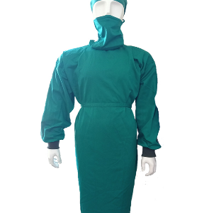 Áo choàng phẫu thuật vải không dệt màu xanh