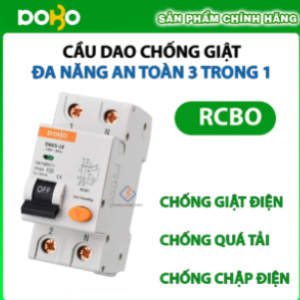 DoBo Hàn Quốc 2P 50A – 30mA Aptomat Chống Giật RCBO