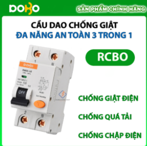 DoBo Hàn Quốc 2P 63A – 30mA Aptomat Chống Giật RCBO