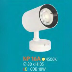 Đèn Led COB chiếu điểm 18W Ø80*H105, ánh sáng vàng - 4500K - Vỏ Trắng