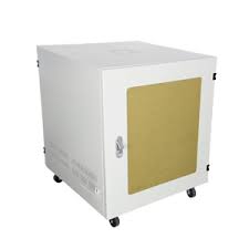 Tủ rack 10U-D500 treo tường, màu trắng, cửa mica