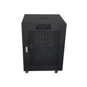 Tủ rack 10U-D500 treo tường, màu đen, cửa lưới