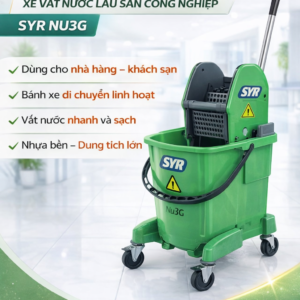 Bộ xô vắt nước SYR NU3G – Xe vắt nước lau sàn công nghiệp cho nhà hàng khách sạn